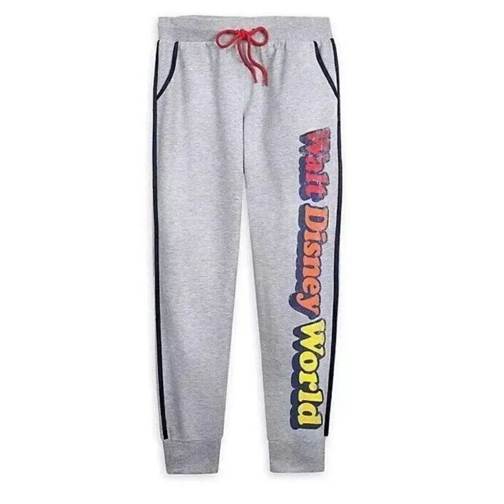 2020 Walt Disney World Parks Rainbow Retro Sweatpants Lounge Pants Size XS